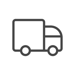 Delivery Truck icon in outline style isolated on white background. Vector illustration.
