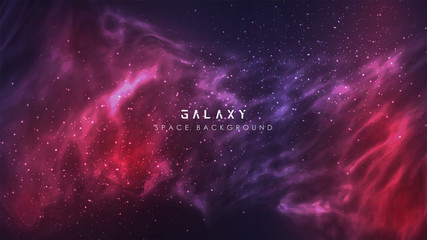 Cosmic Milky Way Galaxy Gradient Abstract Space Banner Background