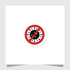 Stop Corona Virus Logo Inspirations Template