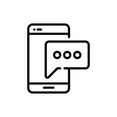 Message Line Icon vector illustration.