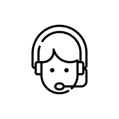 Online Support Line Icon vector illustration.
