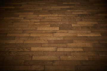 Natural wooden texture. New oak parquet. Wooden laminate floor boards background image. Polished oak pattern.