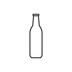 Bottle and glass of beer icon. Beer and pub, bar symbol isolated on white