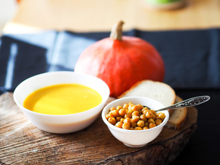 Hokaido pumpkin in soup