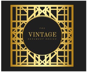 Art Deco vintage invitation template design. patterns and frames. Retro party geometric background set (1920's style). Vector illustration for glamour event, thematic wedding or jazz party.