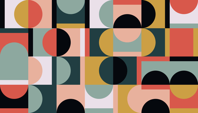Bauhaus Abstract Vector Composition Design