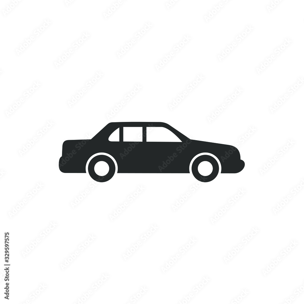 Poster car icon vector sign isolated for graphic and web design. car transportation symbol template color e