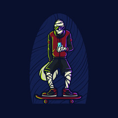 Mummy Halloween Illustration