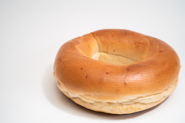 Fresh Bagel Isolated on a White Background