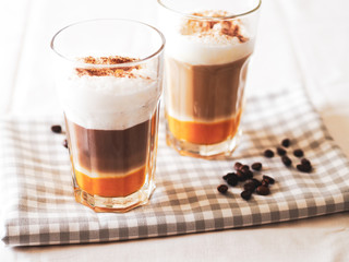 Pumpkin latte coffee