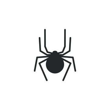Spider icon vector sign isolated for graphic and web design. Spider symbol template color editable on white background.