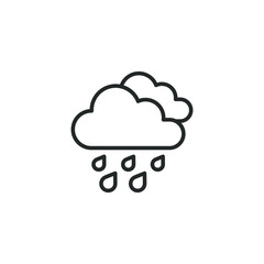 Weather icon vector sign isolated for graphic and web design. Weather symbol template color editable on white background.