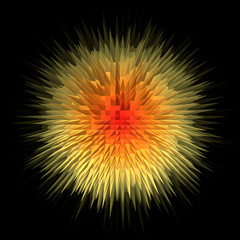 Beautiful colorful circle explosion fractal