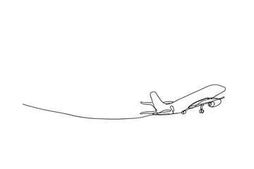 a plane , line drawing style,vector design