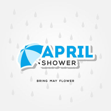 April Showers Vector Design For Banner Or Background