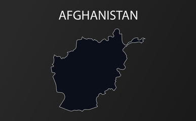 Fototapeta na wymiar High detailed map of Afghanistan. Vector illustration.