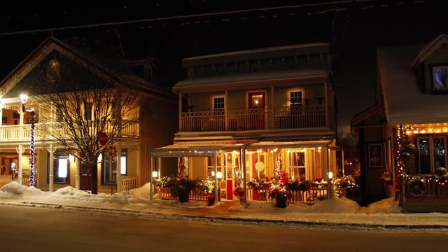 Small Town Main Street in Winter