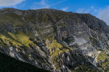 mountain landscape with mountains and clouds