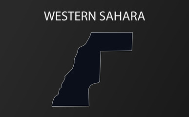 High detailed map of Western Sahara. Vector illustration.