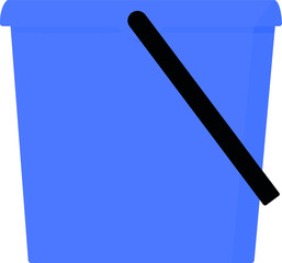 bucket 2D vector illustration isolated