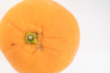 Ripe orange isolated on white background Clipping Path