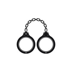 Handcuffs icon design isolated on white background. Vector illustration