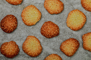 cookies with sesame seeds on paper
