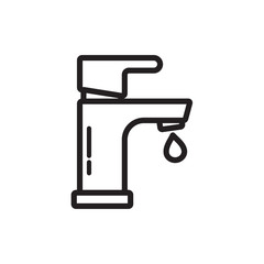 faucet icon in trendy flat style 