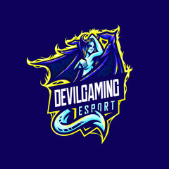 Medusa esport logo illustration