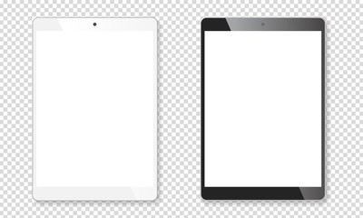 Realistic tablet mockup set
