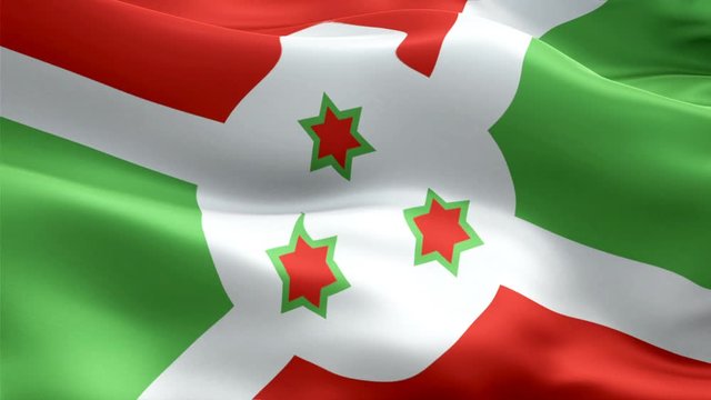 Burundi waving flag. National 3d ‎Burundian flag waving. Sign of Burundi seamless loop animation. ‎Burundian flag HD resolution Background. Burundi flag Closeup 1080p Full HD video for presentation