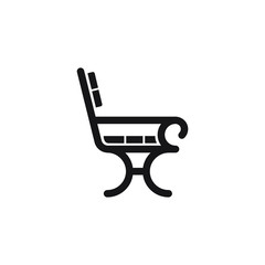 Bench icon design. Outdoor furniture isolated on white background