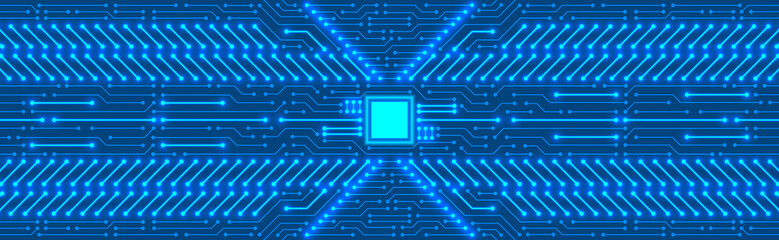 Microchip Technology Background, blue digital circuit board pattern