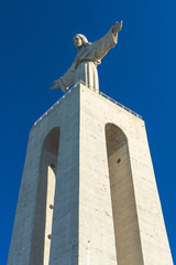 Crist King, statue of Jezus in Amada, Portugal. 23 Februari 2020.
