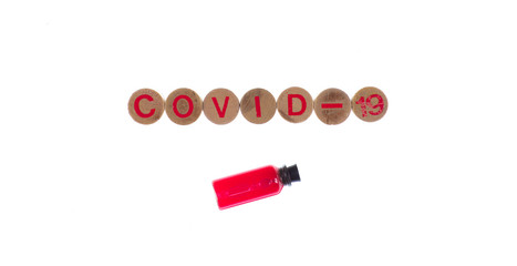 Coronavirus outbreak - Coronavirus 2019 disease, inscription COVID-19