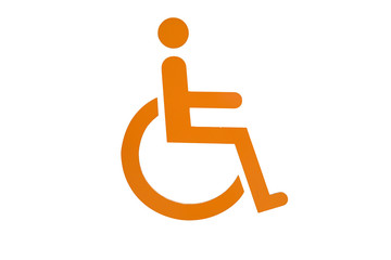 wheel chair people area symbols clipping path 