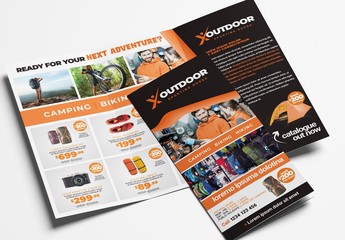 Orange and Brown Trifold Brochure Layout