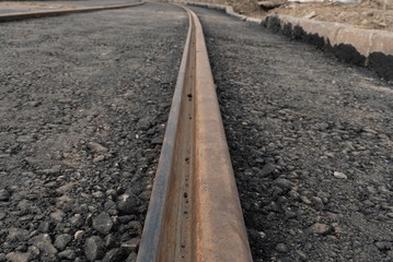 Lonely rusty road to nowhere