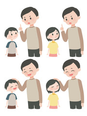 親子のイラスト