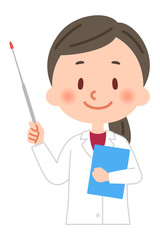 指し棒を持った医師