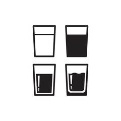 drink glass icon in trendy flat design