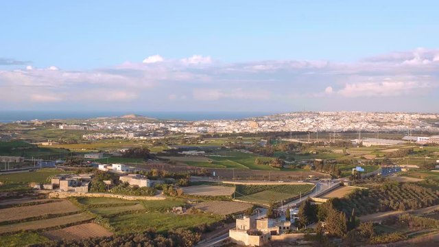 Amazing view over Mosta and Valletta from Mdina - travel photography