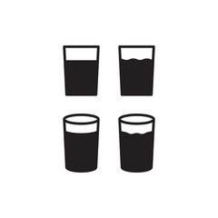 drink glass icon in trendy flat design