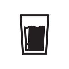 drink glass icon in trendy flat design