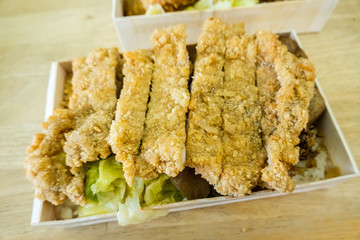 fried pork chop lunch box