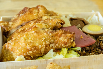 fried chicken drumstick lunch box