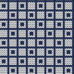 Knitted small geometric decorative pattern