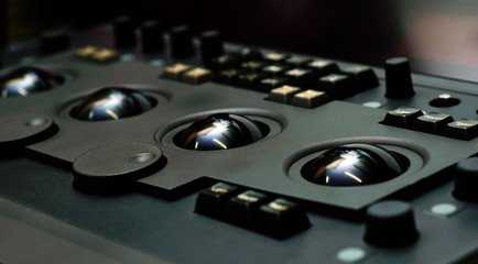 telecine controller machine transferring motion picture film adjusting in a color suite studio lab