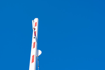 outdoors, travel, sky, blue sky, multi storey, multi storey car park, parking, car park, security, gates, barriers, gateway, secure, automated, safety, transport, protection, isolated, open position, 