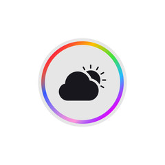 Mostly Cloudy -  Modern App Button